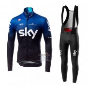 Sky Ropa Ciclismo Culotte Largo 2019 Mangas Largas Azul Negro