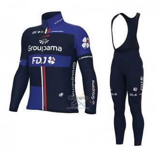 Groupama FDJ Ropa Ciclismo Culotte Largo 2023 Mangas Largas Violeta