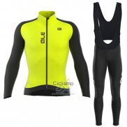 Ale Ropa Ciclismo Culotte Largo 2017 Hombre Mangas Largas AMarillo