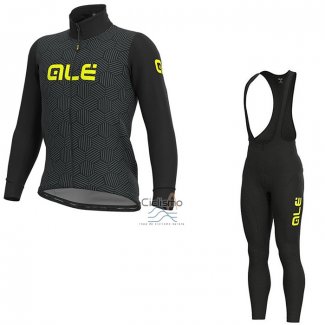 Ale Ropa Ciclismo Culotte Largo 2021 Hombre Mangas Largas Negro(3)