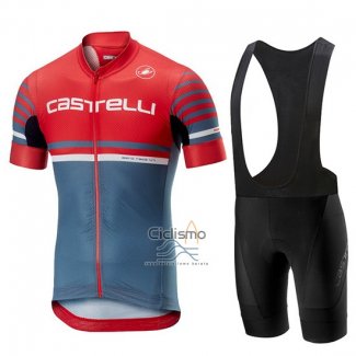 Castelli Free AR 4.1 Ropa Ciclismo Culotte Corto 2019 Hombre Mangas Cortas Rojo Gris