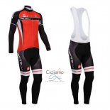 Castelli Ropa Ciclismo Culotte Largo 2014 Hombre Mangas Largas Rojo