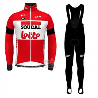 Lotto Soudal Ropa Ciclismo Culotte Largo 2022 Mangas Largas Rojo