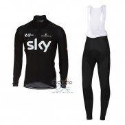 Sky Ropa Ciclismo Culotte Largo 2017 Mangas Largas Profundo Negro