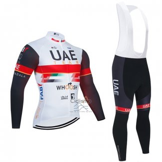 Uae Ropa Ciclismo Culotte Largo 2021 Mangas Largas Blanco