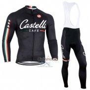 Castelli Ropa Ciclismo Culotte Largo 2014 Hombre Mangas Largas Negro