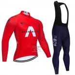 Ineos Grenadiers Ropa Ciclismo Culotte Largo 2021 Mangas Largas Rojo