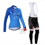 Castelli Ropa Ciclismo Culotte Largo 2014 Mujer Mangas Largas Azur