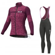 Ale Ropa Ciclismo Culotte Largo 2021 Mujer Mangas Largas Violeta