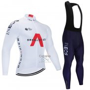 Ineos Grenadiers Ropa Ciclismo Culotte Largo 2021 Mangas Largas Blanco