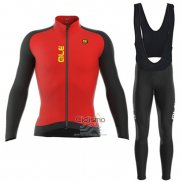 Ale Ropa Ciclismo Culotte Largo 2017 Hombre Mangas Largas Rojo