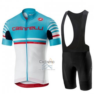 Castelli Free AR 4.1 Ropa Ciclismo Culotte Corto 2019 Hombre Mangas Cortas Azur Blanco