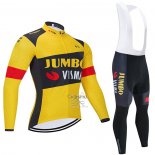 Jumbo Visma Ropa Ciclismo Culotte Largo 2021 Mangas Largas AMarillo