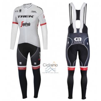 Trek Segafrojoo Ropa Ciclismo Culotte Largo 2017 Mangas Largas Blanco