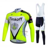 Tinkoff Ropa Ciclismo Culotte Largo 2017 Mangas Largas Brillante Verde