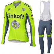 Tinkoff Ropa Ciclismo Culotte Largo 2018 Mangas Largas AMarillo